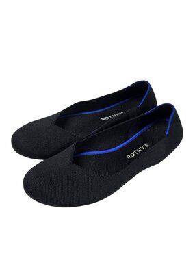 Rothy's The Flat Shoes, Round Toe Washable Ballet Flats, Black, Womens 11.5